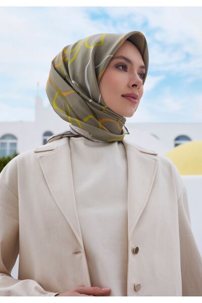 Belli 2025 Yaz Sezonu % 100 Twill İpek Eşarp 4113D 34